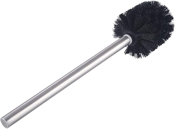 Stainless Steel Toilet Brush Set with 3 Replaceable Heads | Dense Nylon Bristles | Rust-Resistant Handle | Heavy-Duty Cleaning