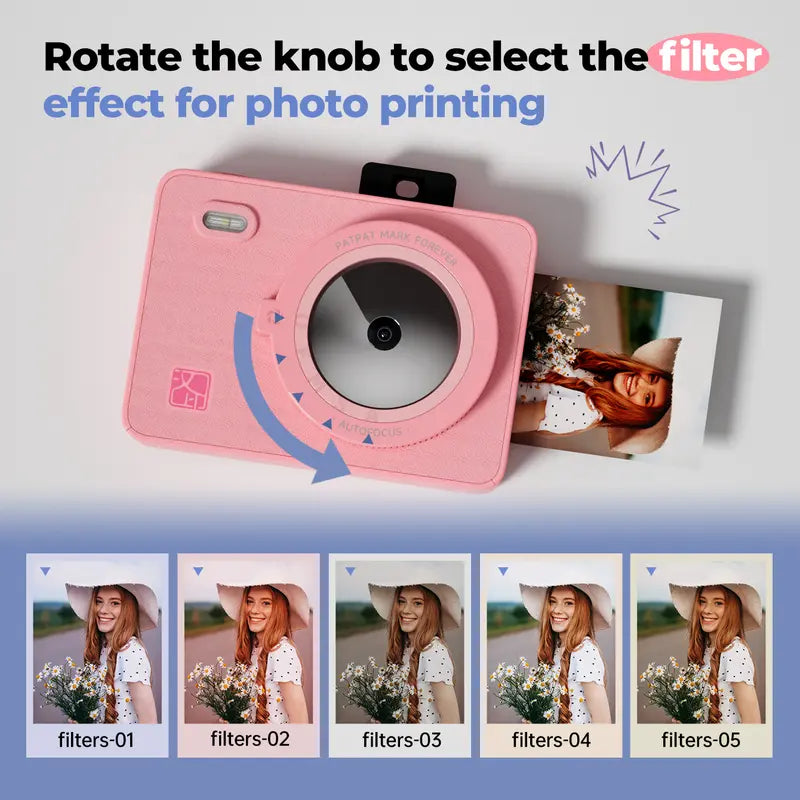 Last Day Special Sale $49.99-Z5 Instant Camera – All-in-One Mini Portable Color Printer for Phones