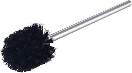 Stainless Steel Toilet Brush Set with 3 Replaceable Heads | Dense Nylon Bristles | Rust-Resistant Handle | Heavy-Duty Cleaning